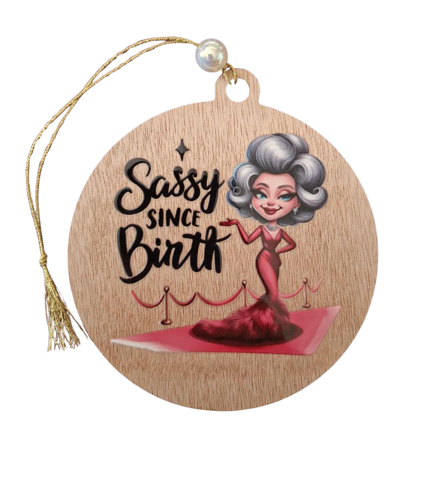 Sassy since birth small hanging sign