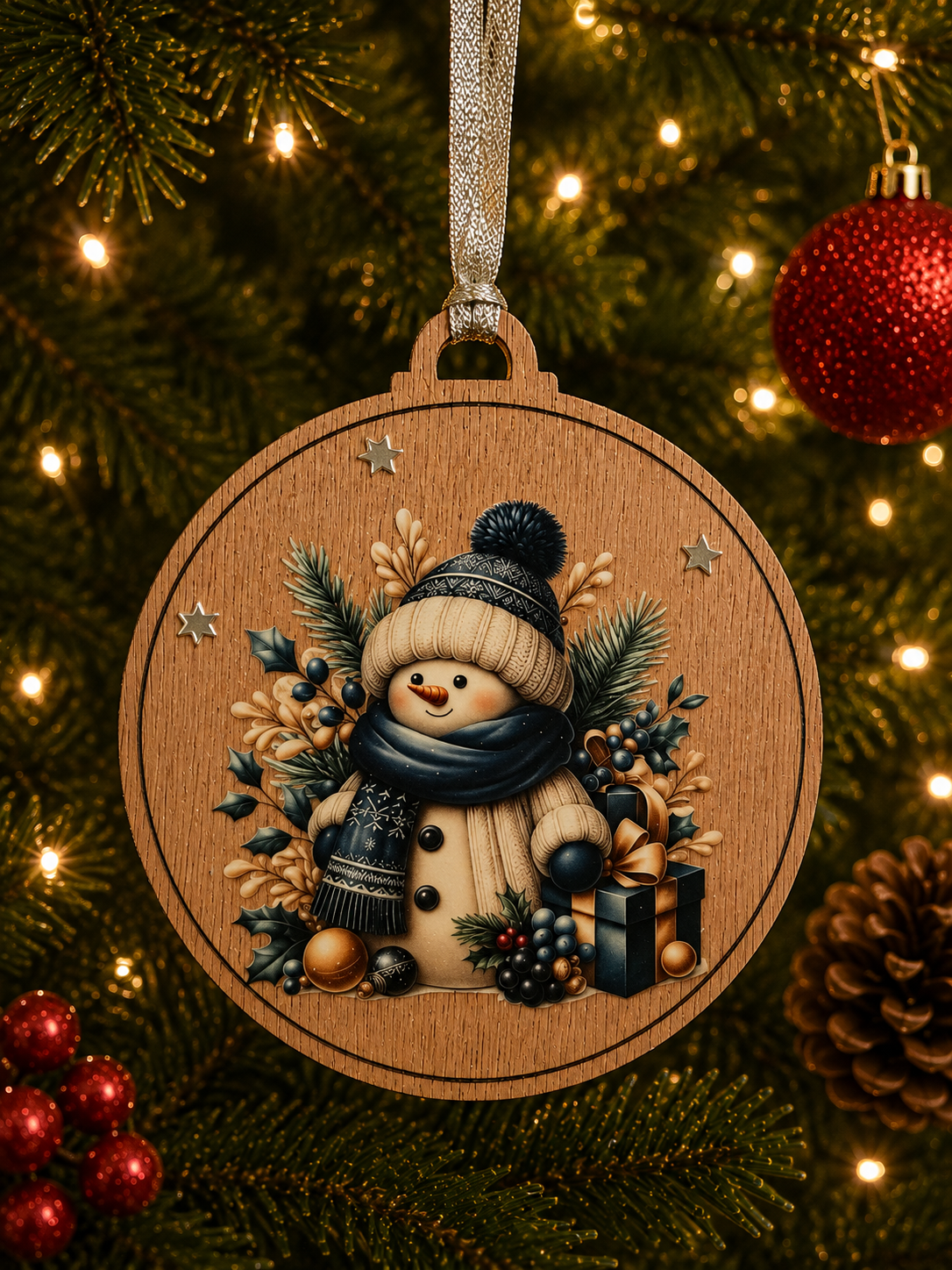 Blue Snowman Christmas Decoration