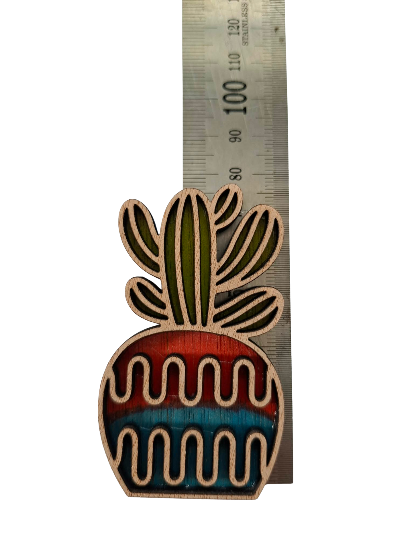 Hand coloured plant magnet