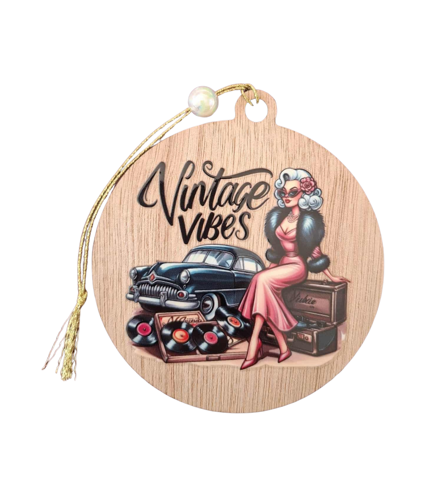 Vintage Vibes small hanging sign