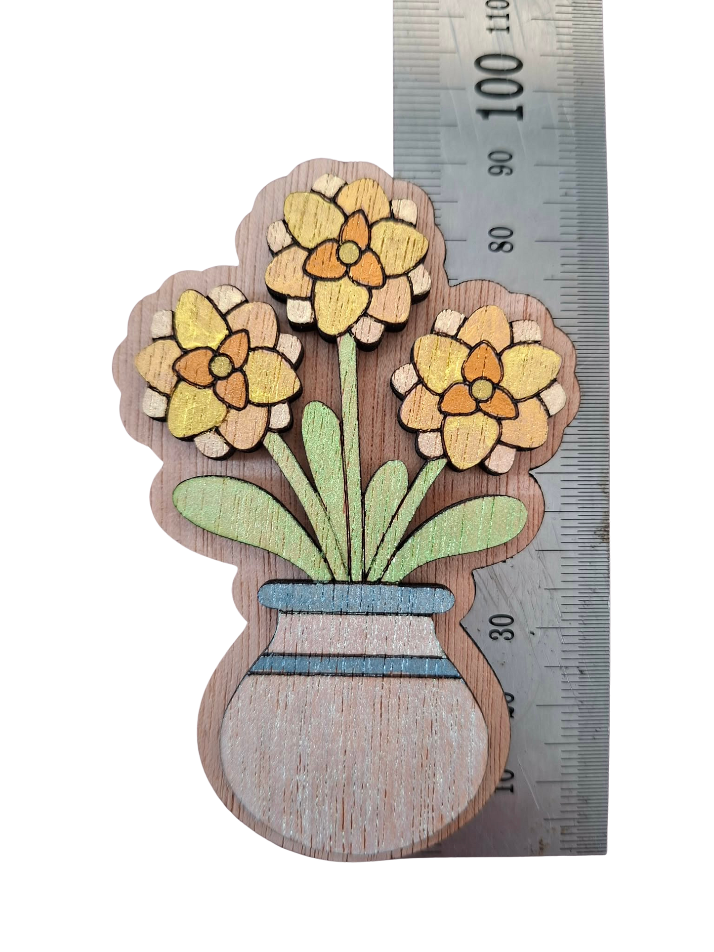Hand painted flower magnet