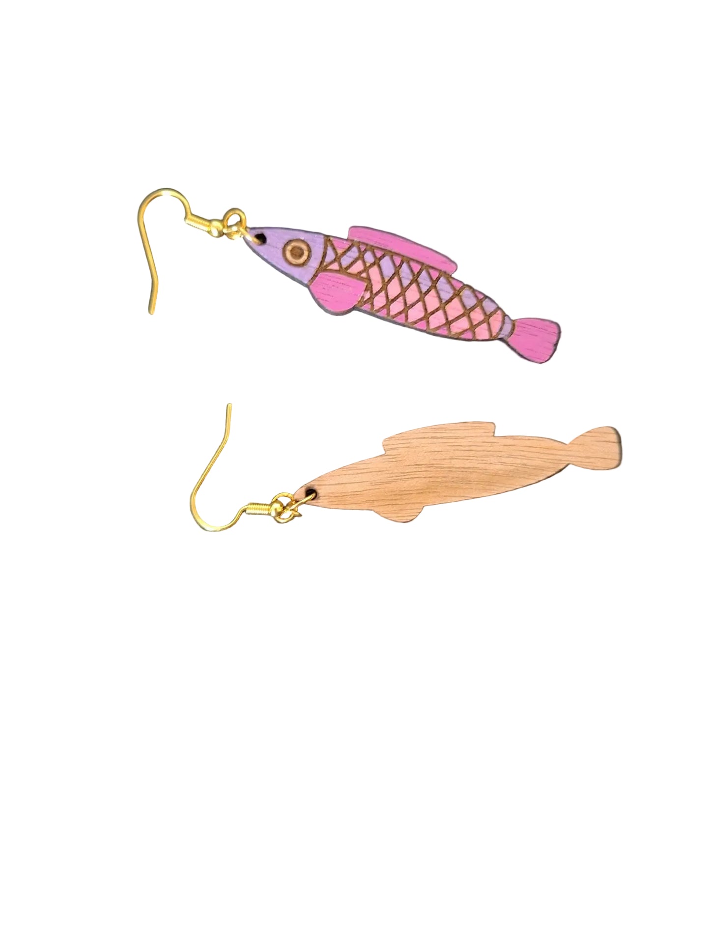 Handmade Fish Earrings – Laser Cut & Hand-Painted | Made in New Zealand