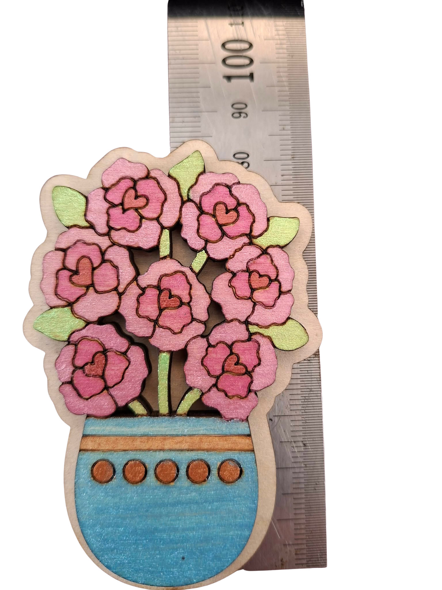 Hand painted flower magnet