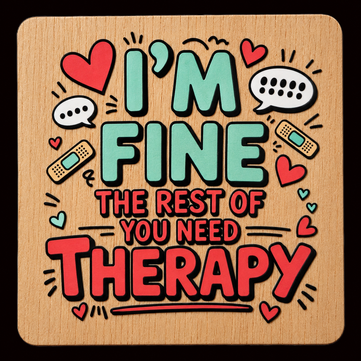 Add a little attitude to your fridge! - I'm fine, the rest of you need therapy