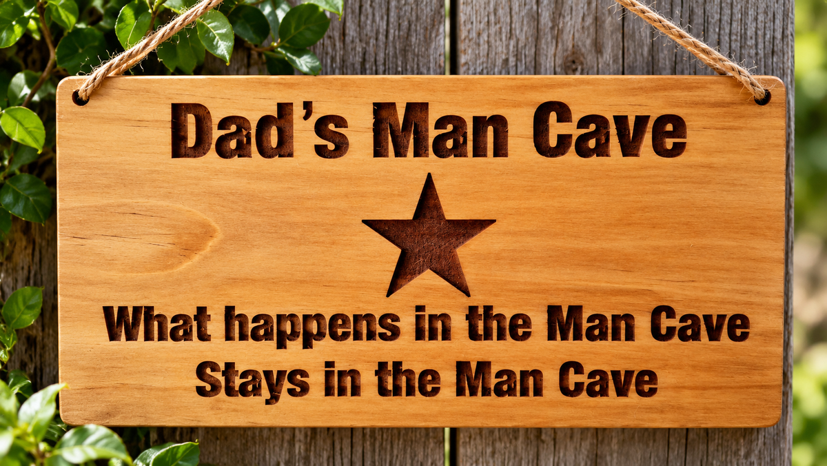 Dad's Man Cave sign - personalise it for free!