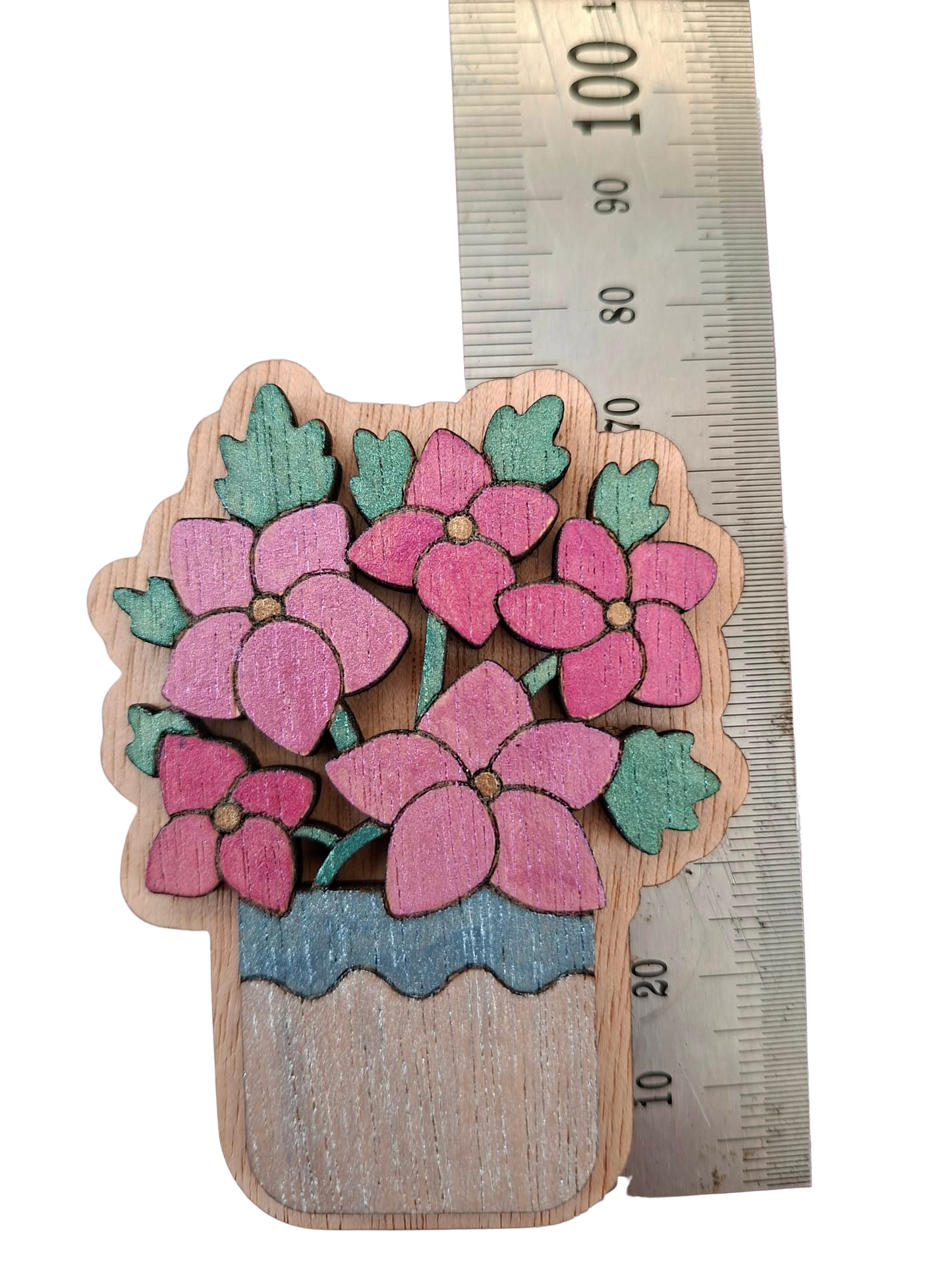 Hand painted flower magnet