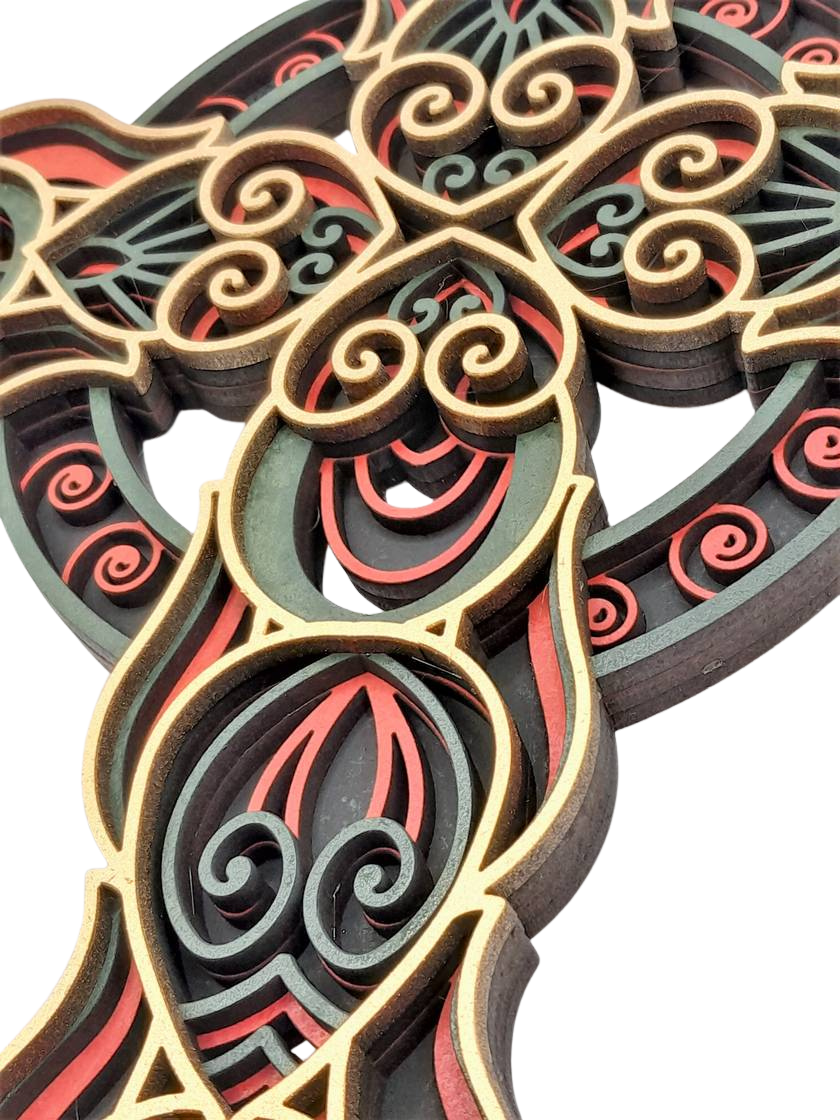 Cross multi layered wall art - one off piece