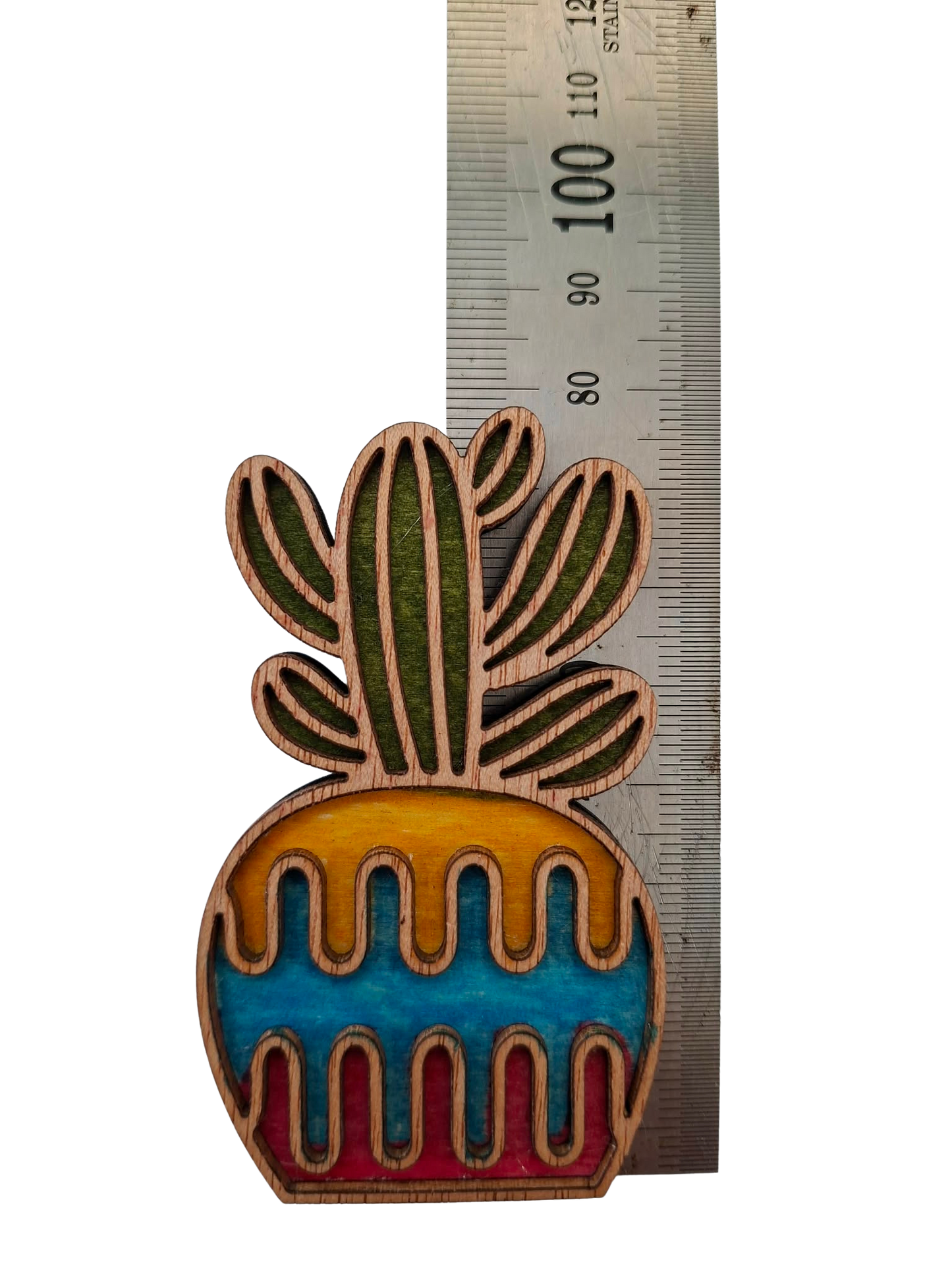 Hand coloured plant magnet