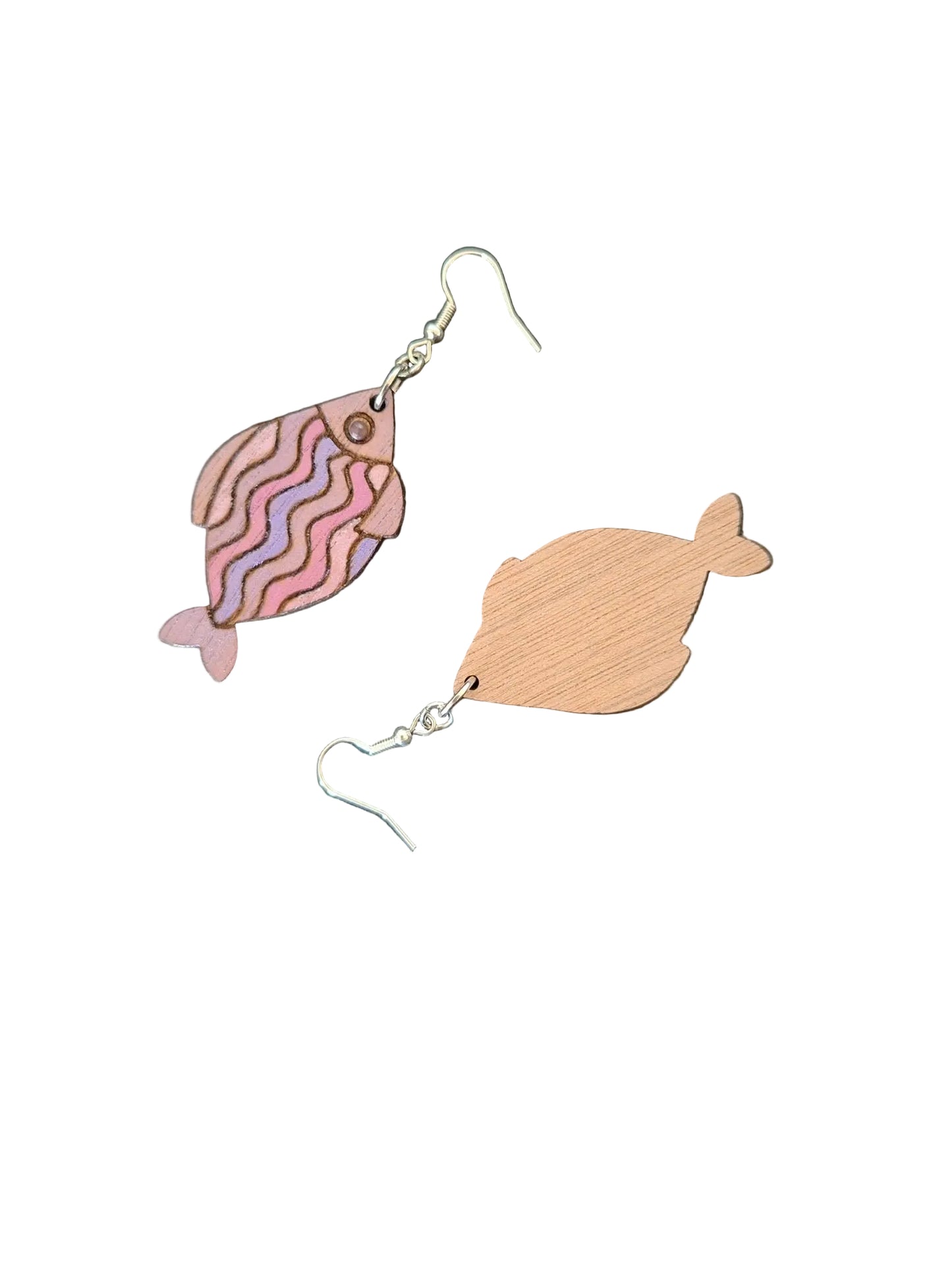 Handmade Fish Earrings – Laser Cut & Hand-Painted | Made in New Zealand