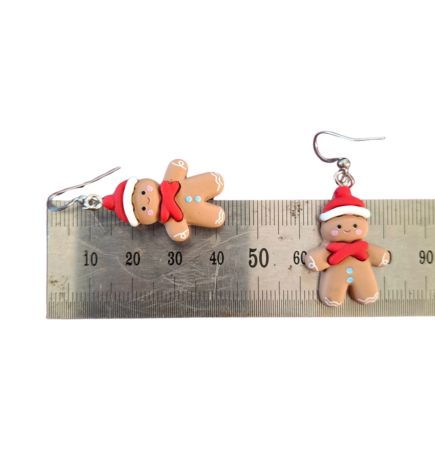 Gingerbread people earrings