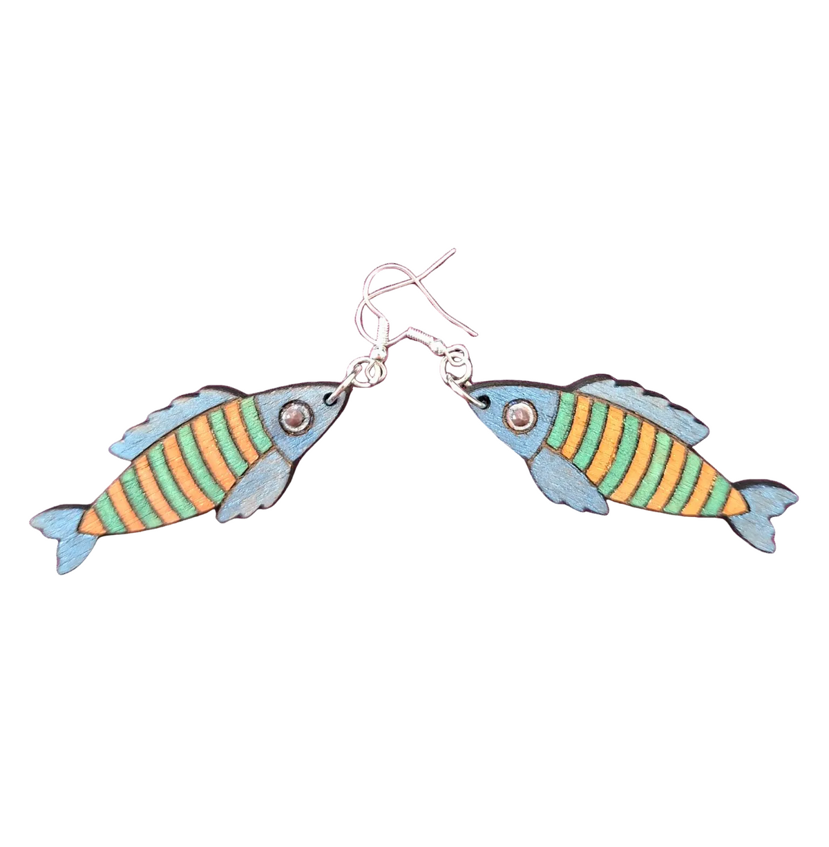 Handmade Fish Earrings – Laser Cut & Hand-Painted | Made in New Zealand