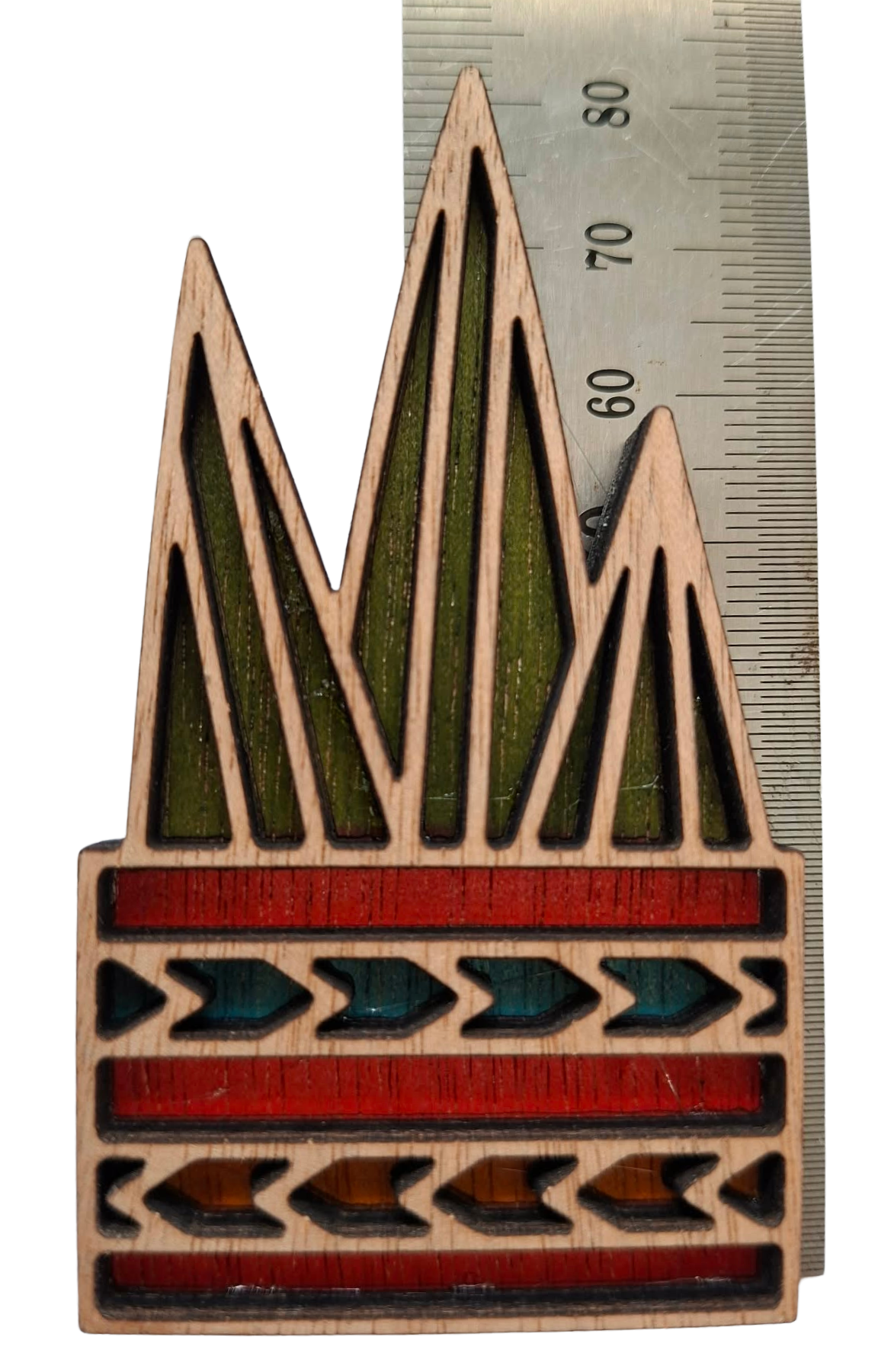 Hand coloured plant magnet