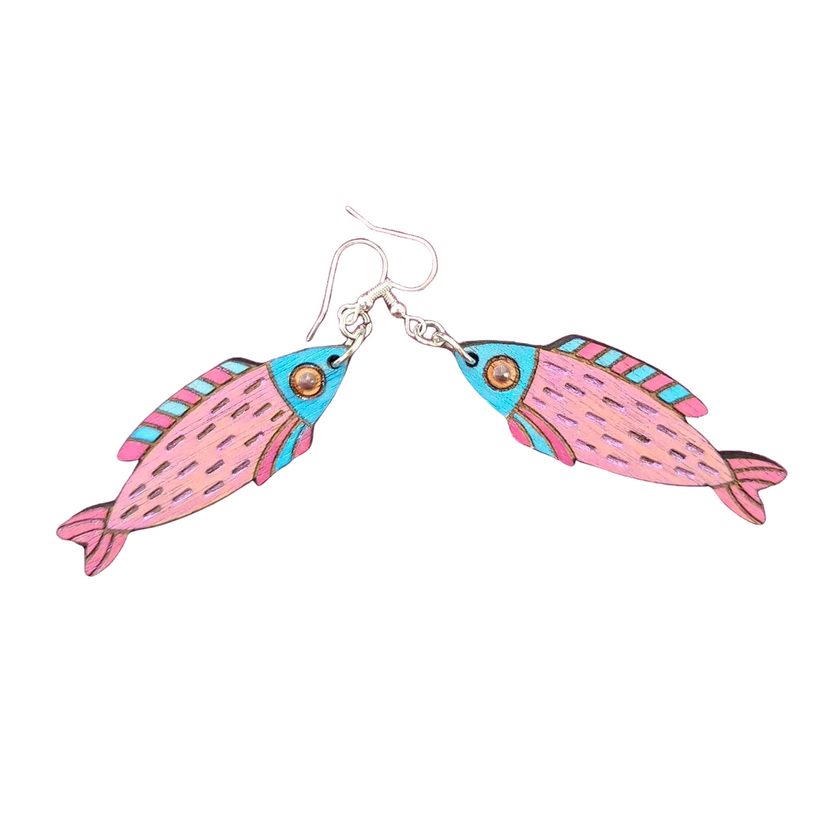 Handmade Fish Earrings – Laser Cut & Hand-Painted | Made in New Zealand