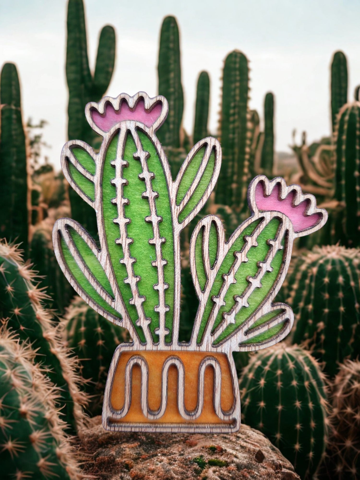 Hand coloured plant magnets