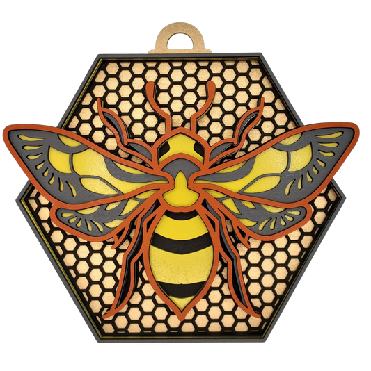 Bee multi layered wall art - one off piece