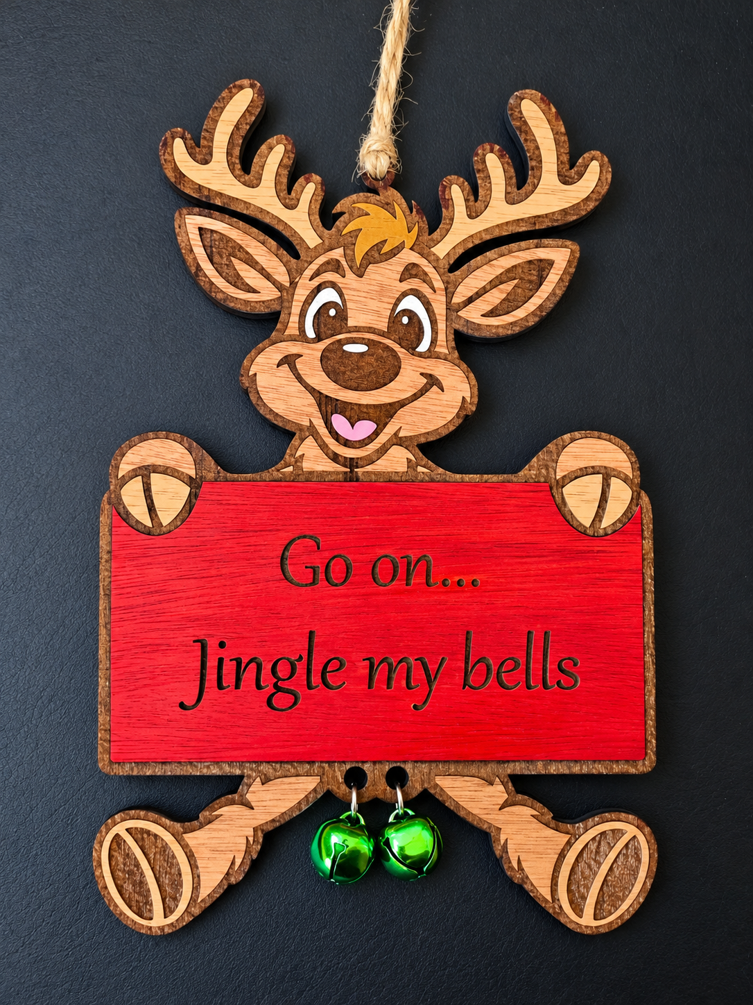Jingle Your Bells – Funny Wooden Christmas Decoration