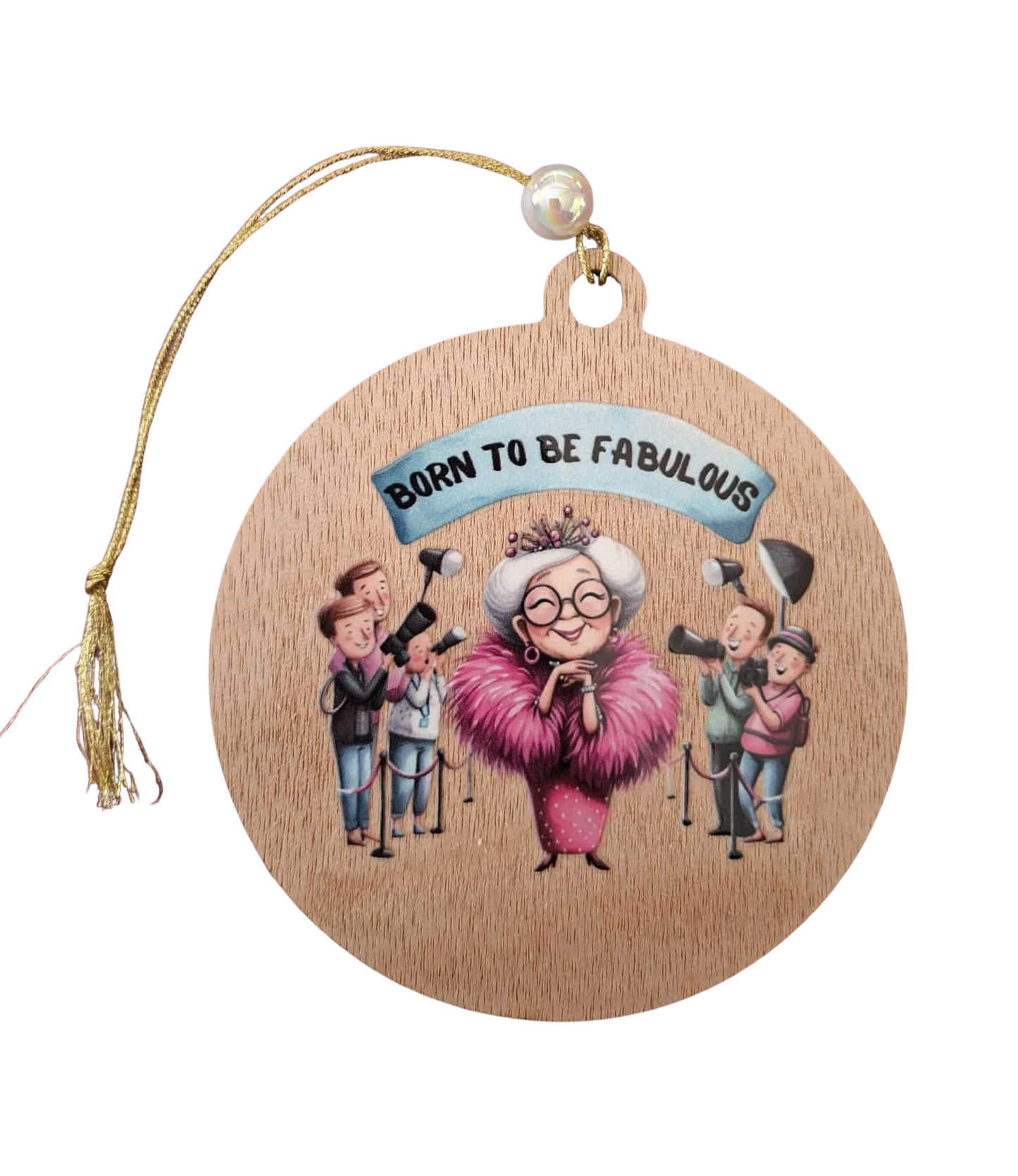 Born to be fabulous small hanging sign