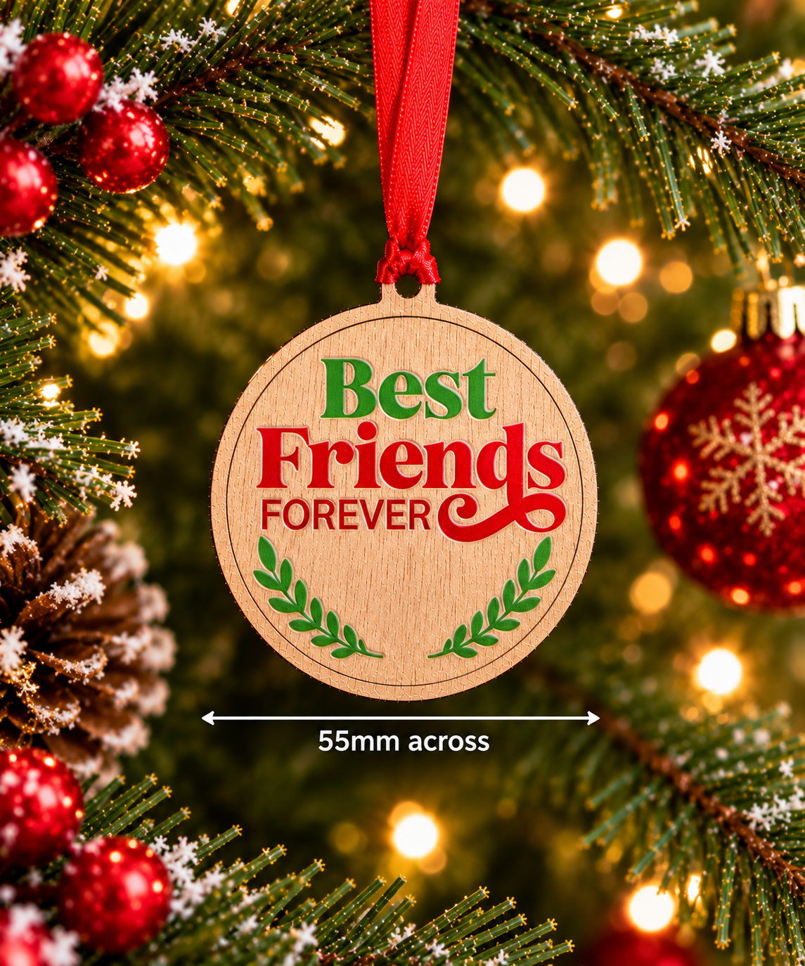 Best Friends Forever – Wooden Christmas Decoration