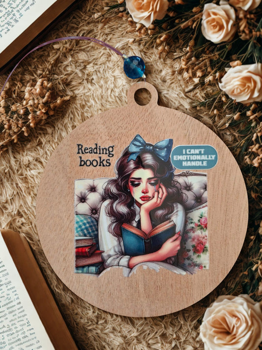 Retro Reading books fridge magnet/hanger