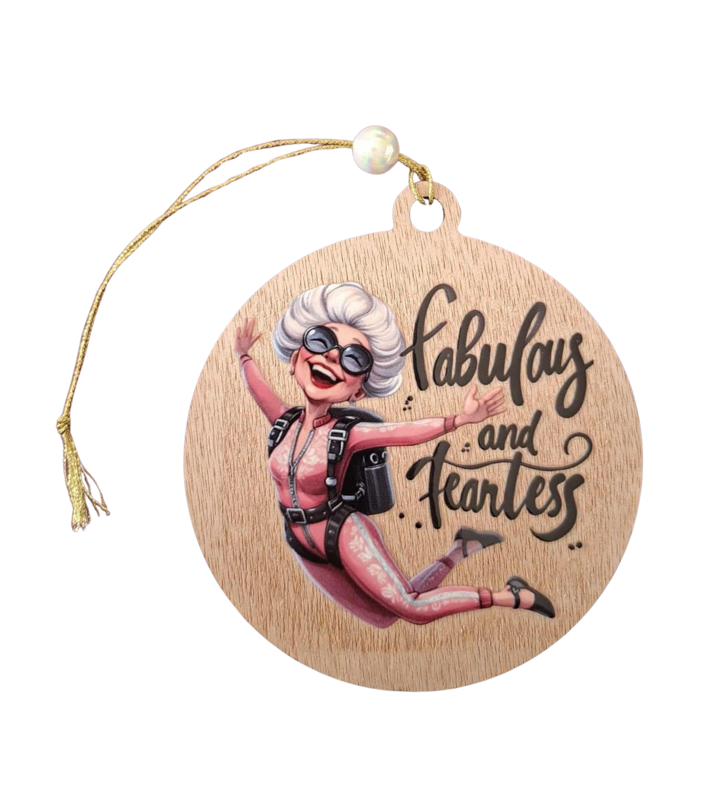 Fabulous and fearless small hanging sign