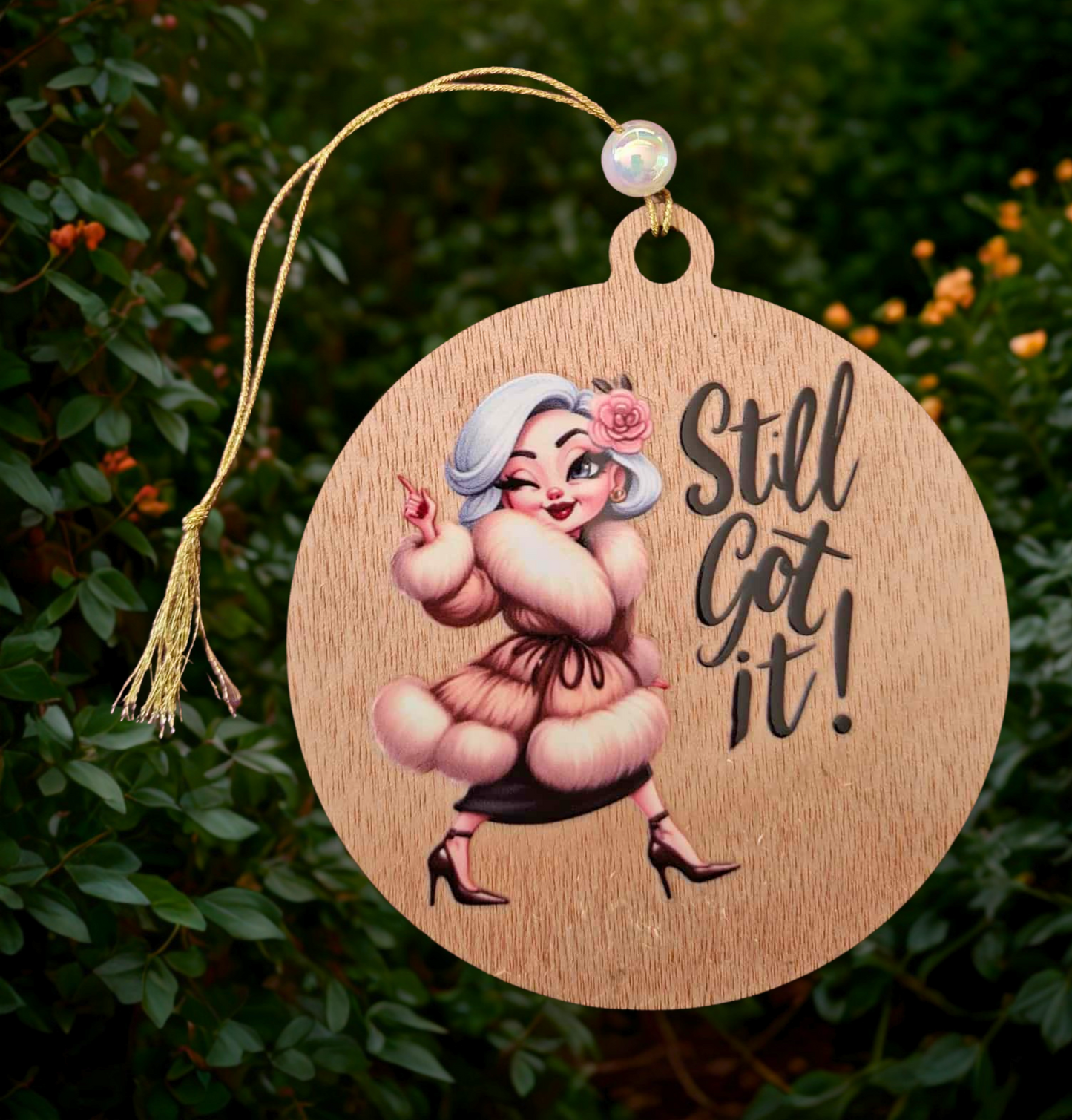 Still got it small hanging sign