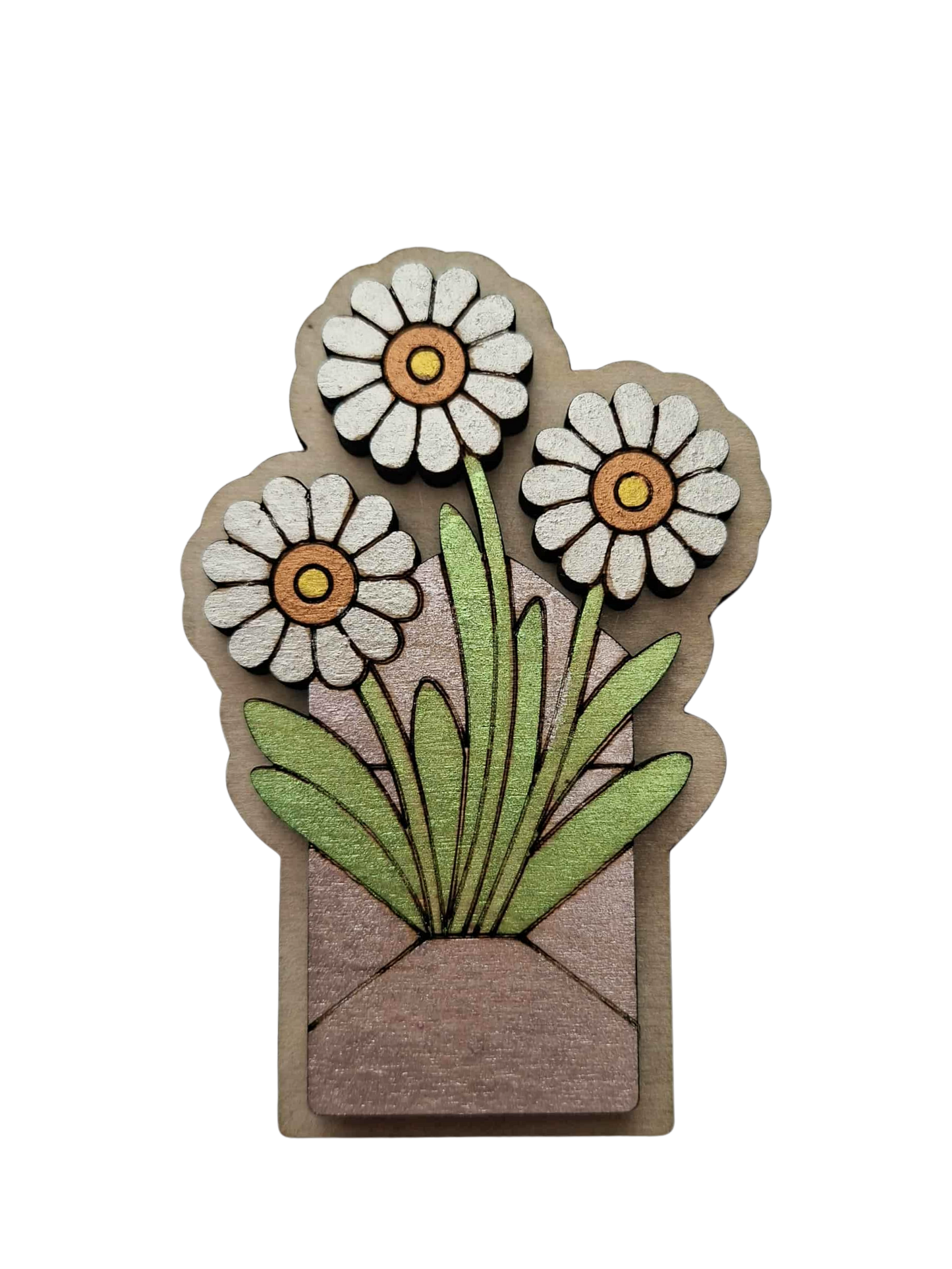 Large flower fridge magnet