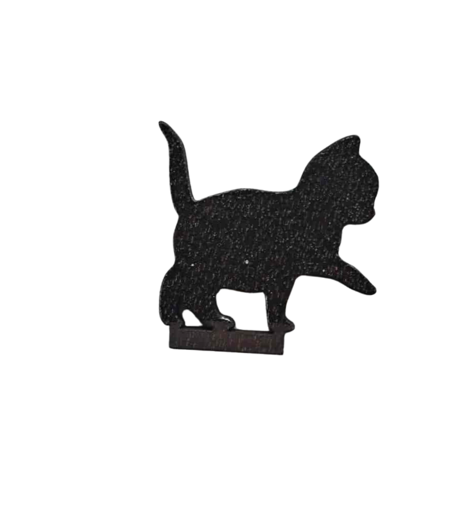 Free standing wooden Christmas tree with 3D cat hanger