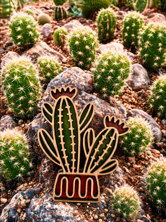 Hand coloured plant magnet