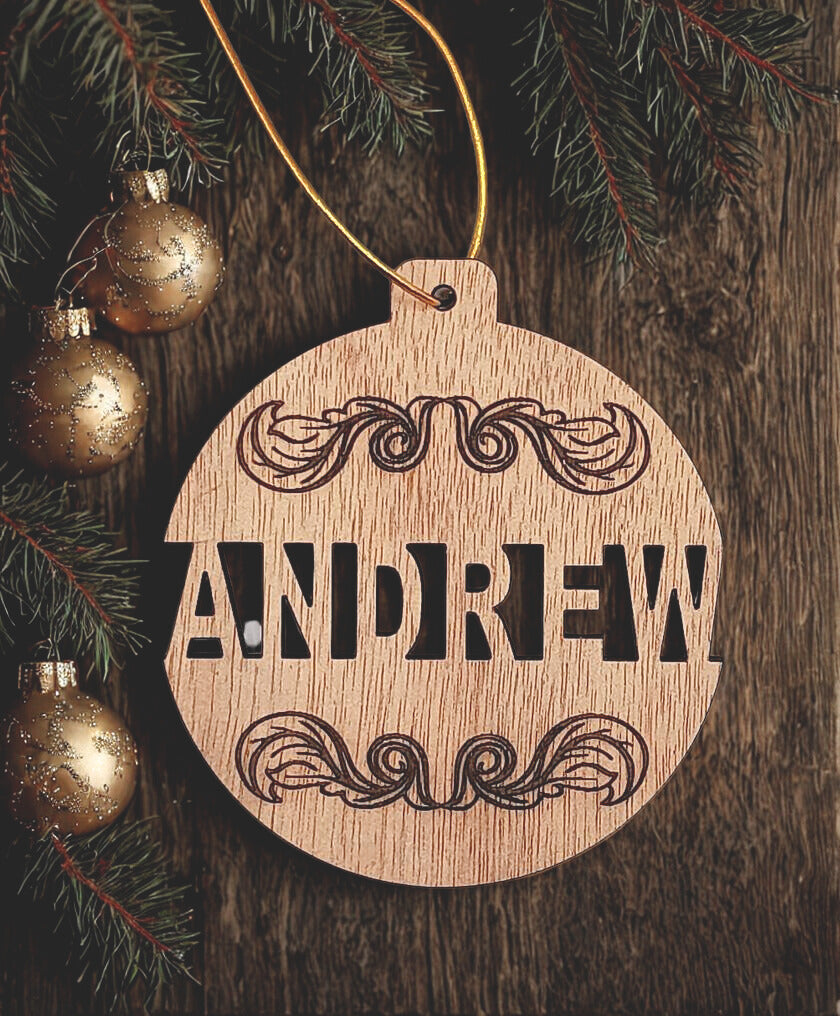 Personalized wooden Christmas decoration