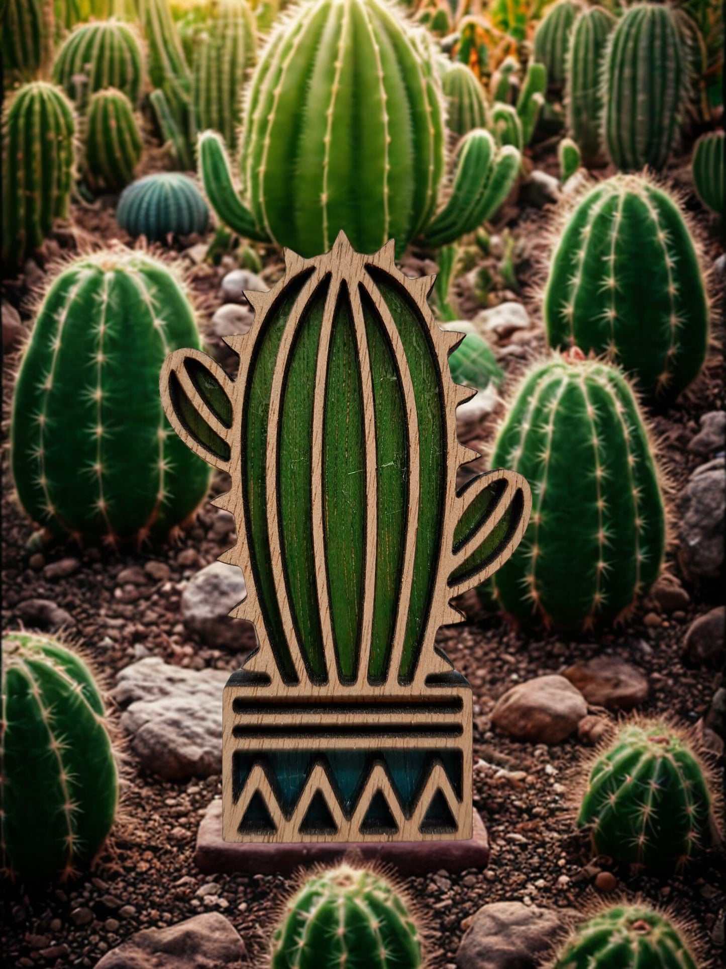 Hand coloured plant magnet