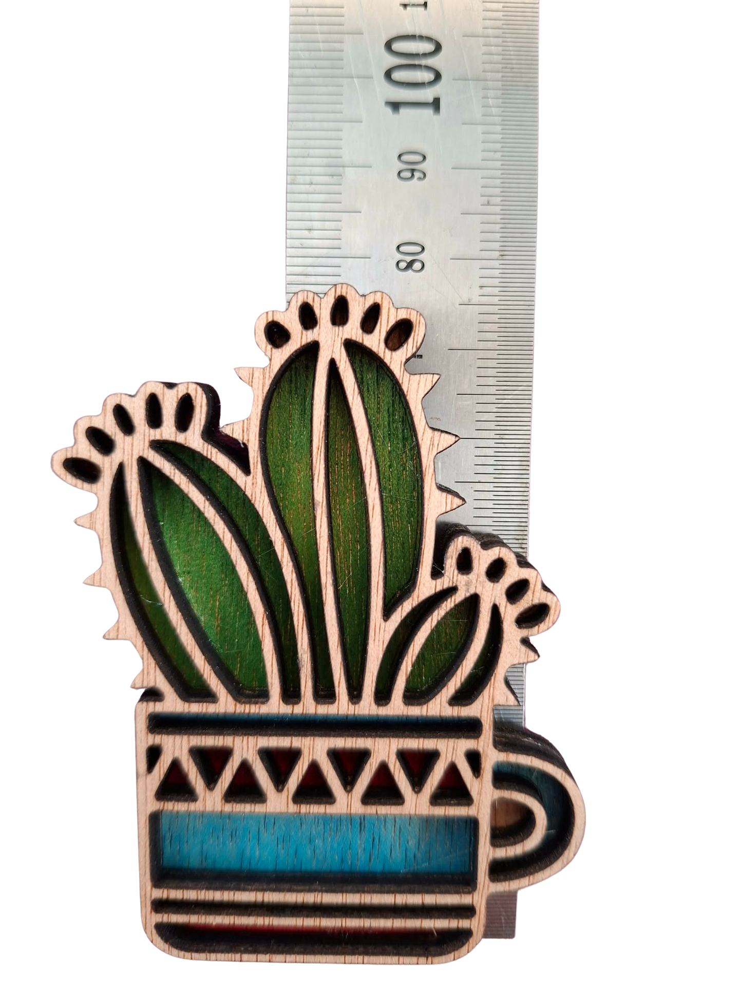 Hand coloured plant magnet