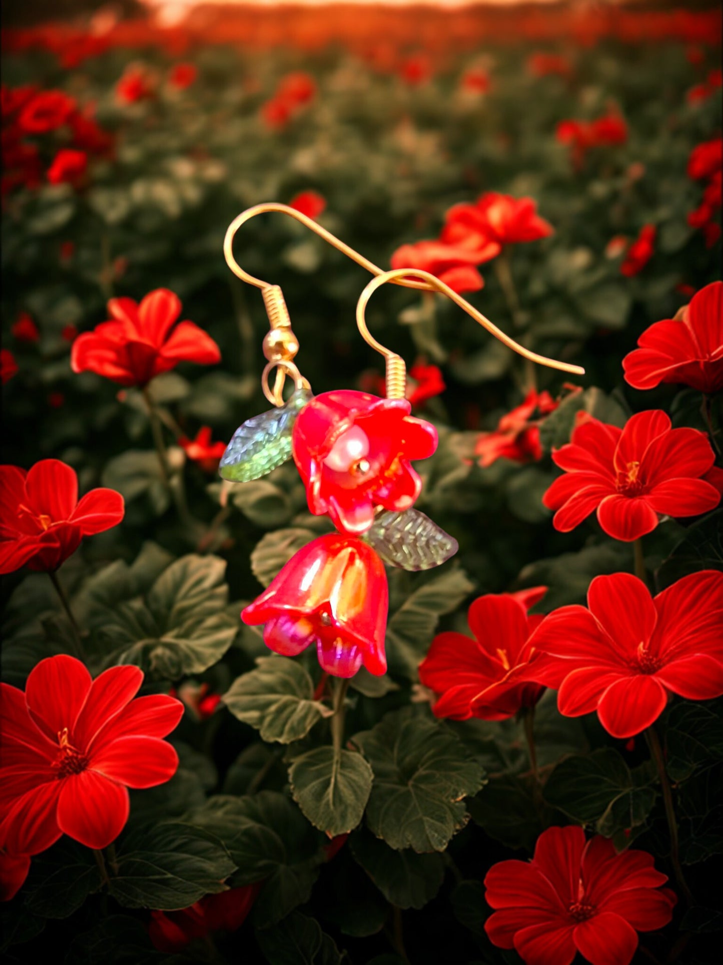 Magical bell flower earrings - available in purple, white or red