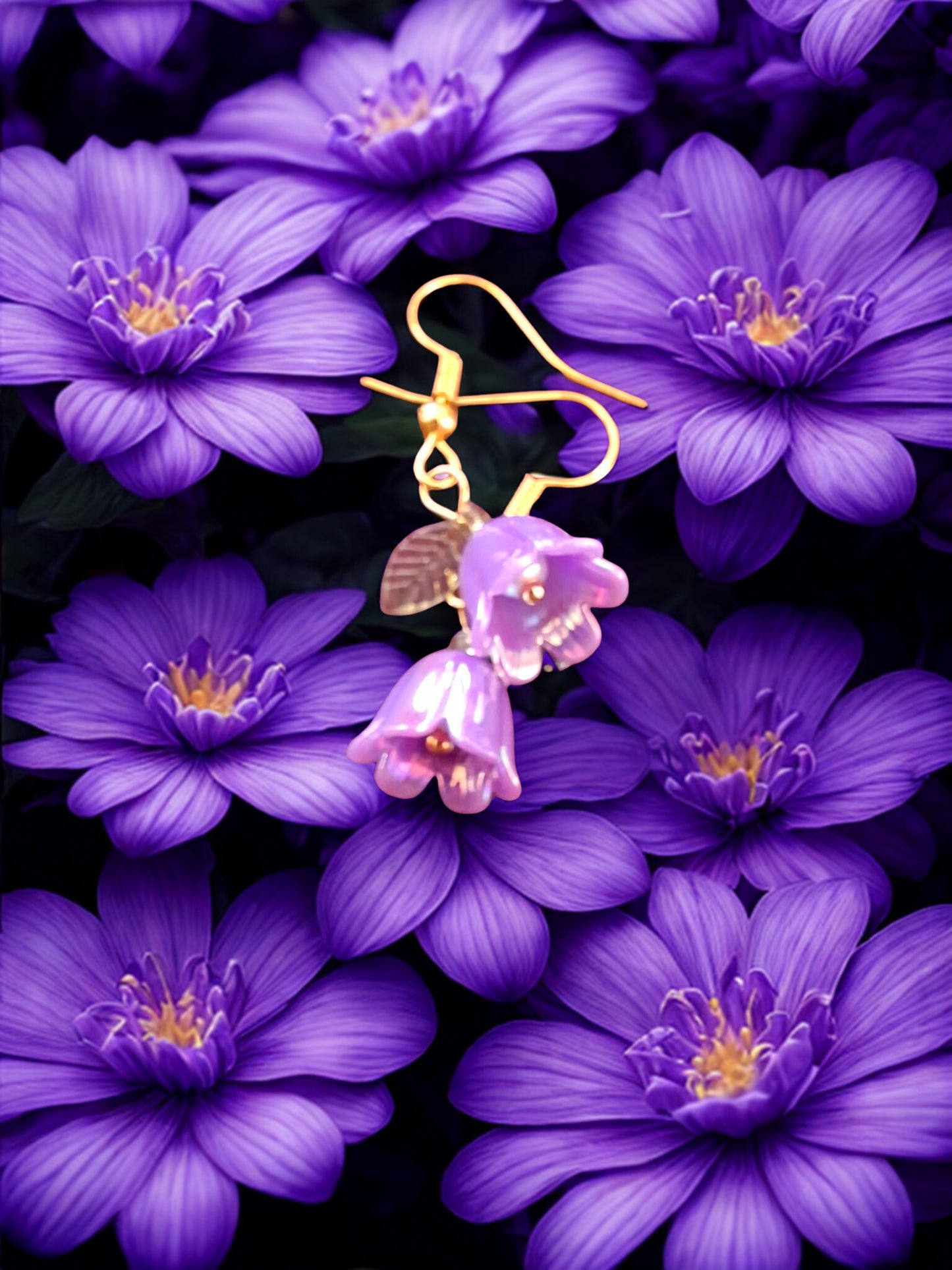 Magical bell flower earrings - available in purple, white or red