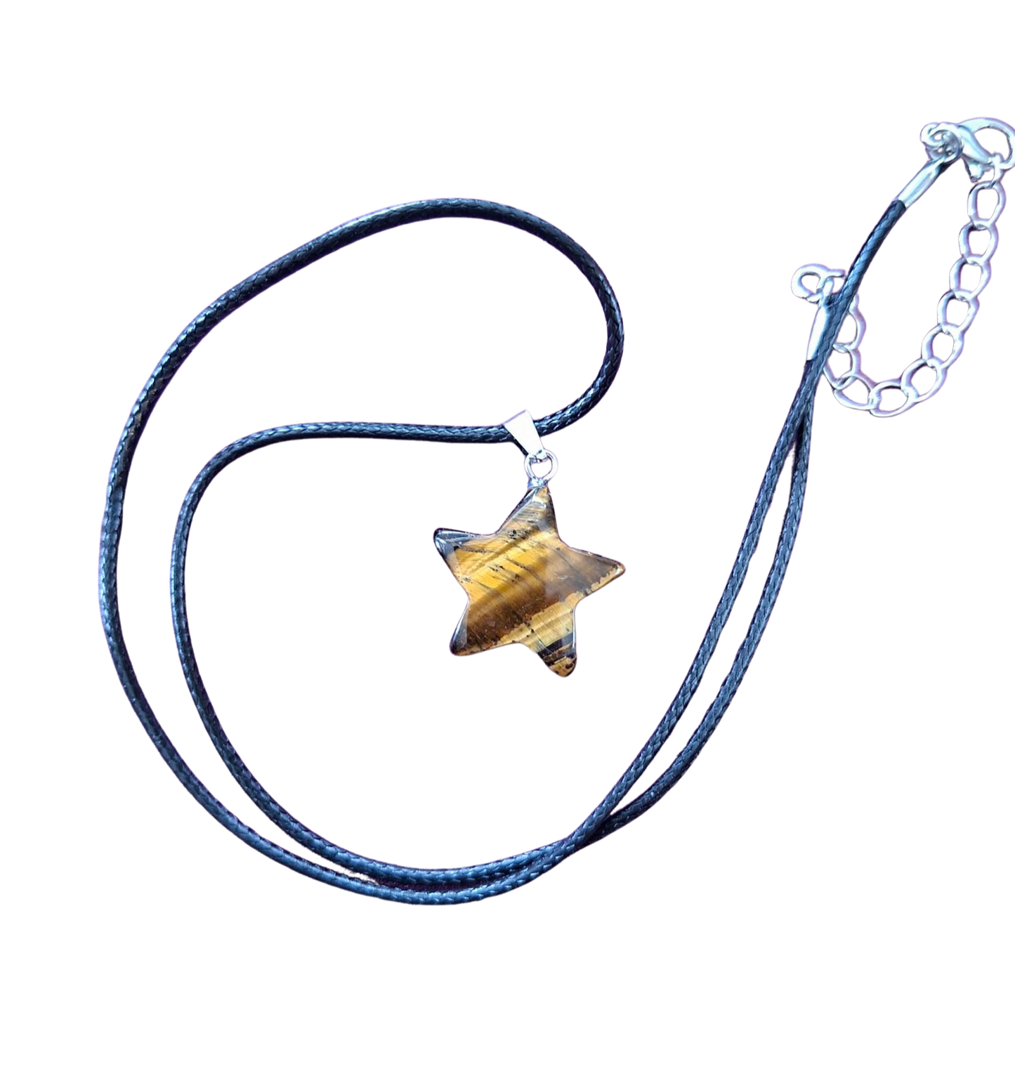 Natural stone star necklace - three natural stones to choose from