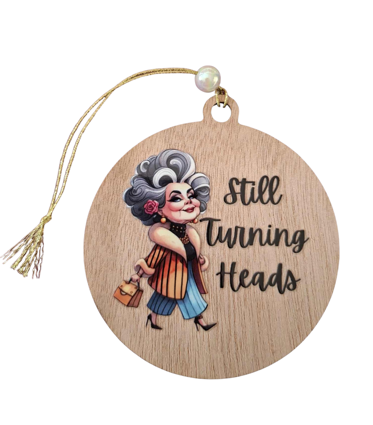 Still turning heads small hanging sign