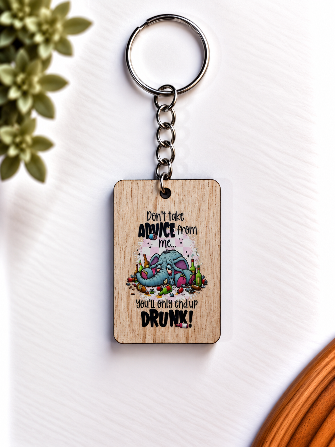 Funny Wooden Keychains — Buy 5, Pay for 4! Made in NZ