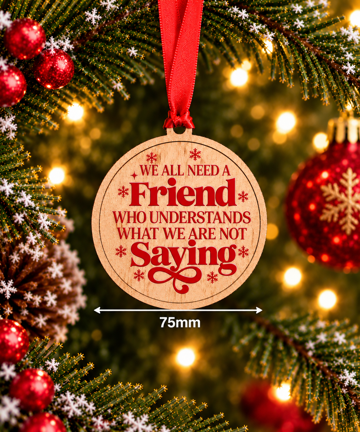 What We Are Not Saying – Wooden Christmas Decoration