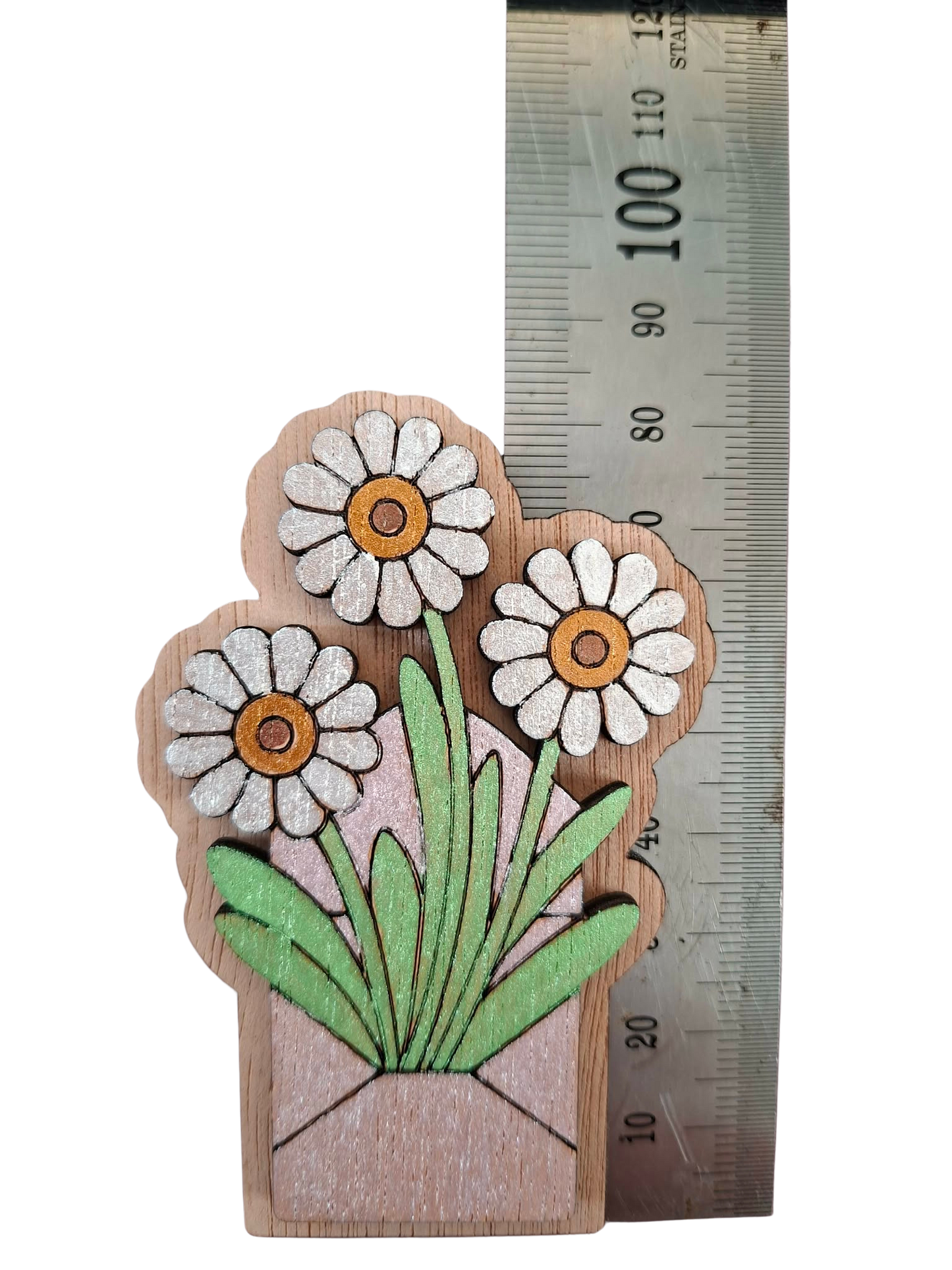 Hand painted flower magnet