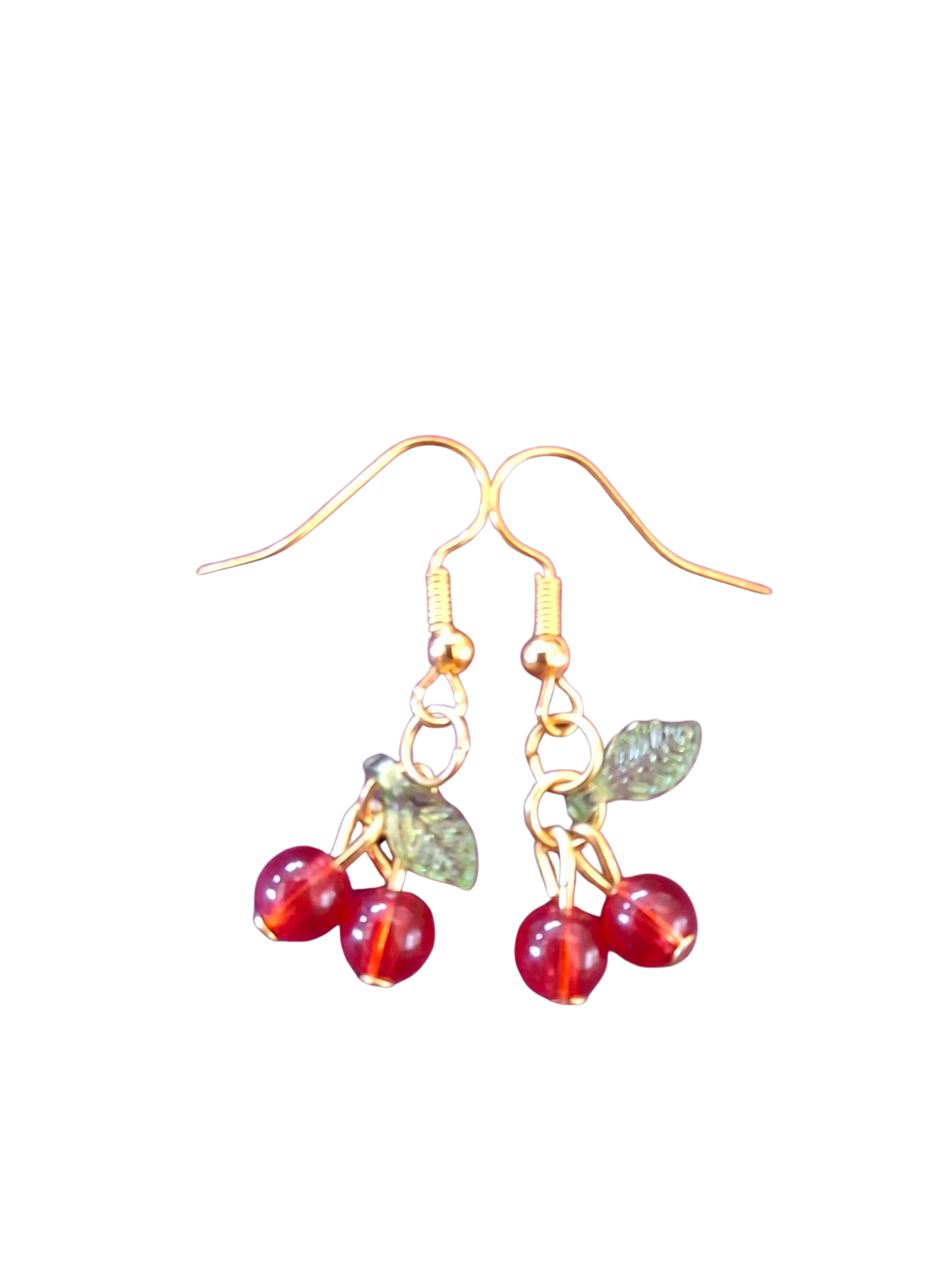 Tiny cherry earrings
