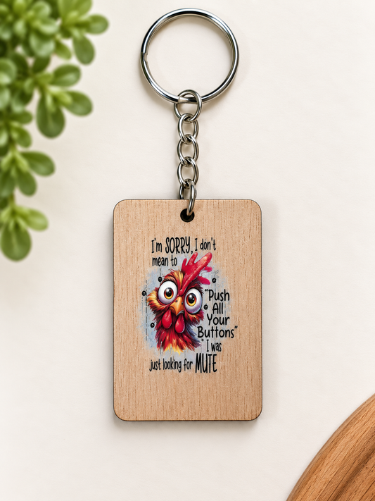 Funny Wooden Keychains — Buy 5, Pay for 4! Made in NZ