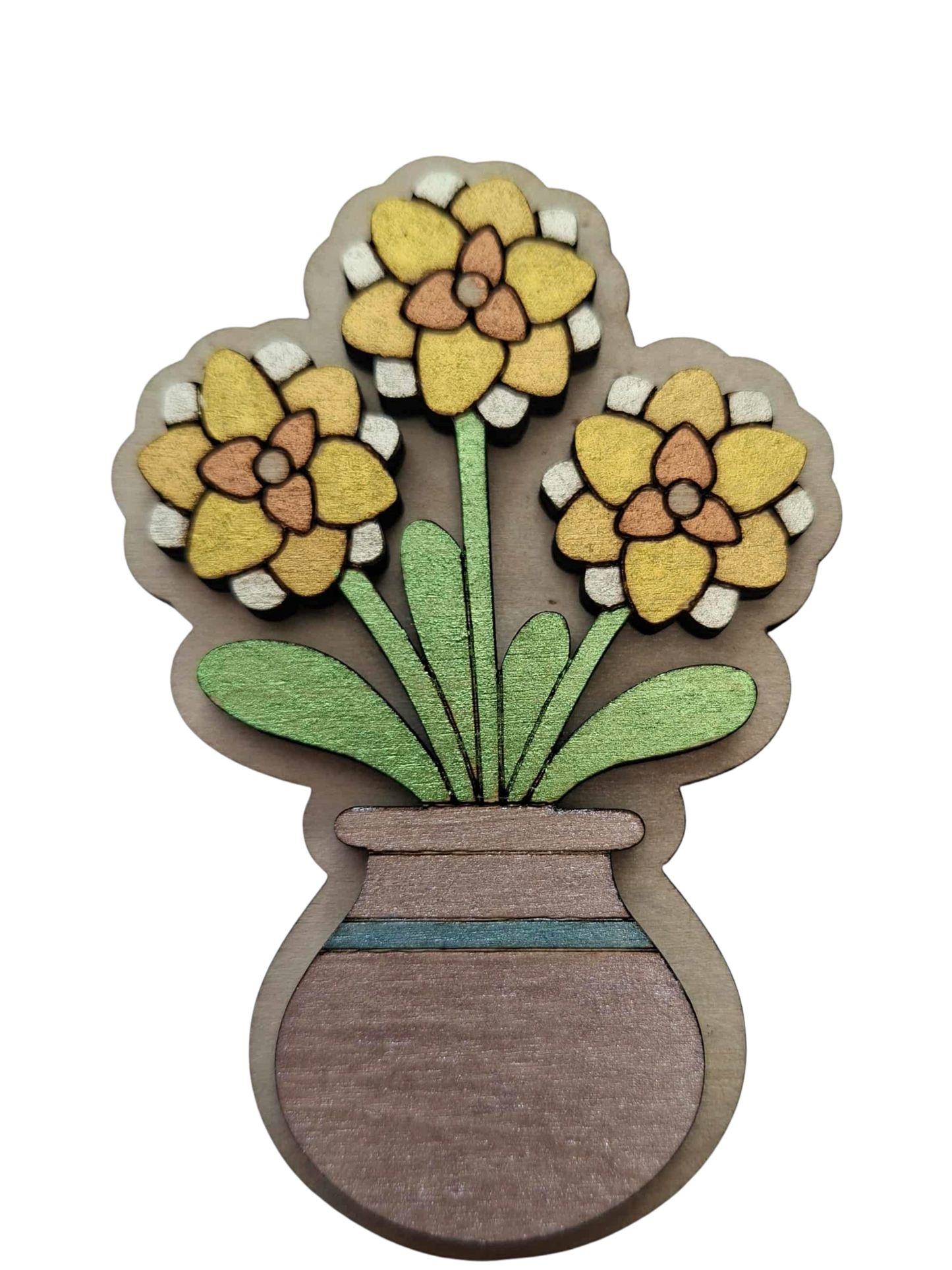 Large flower fridge magnet