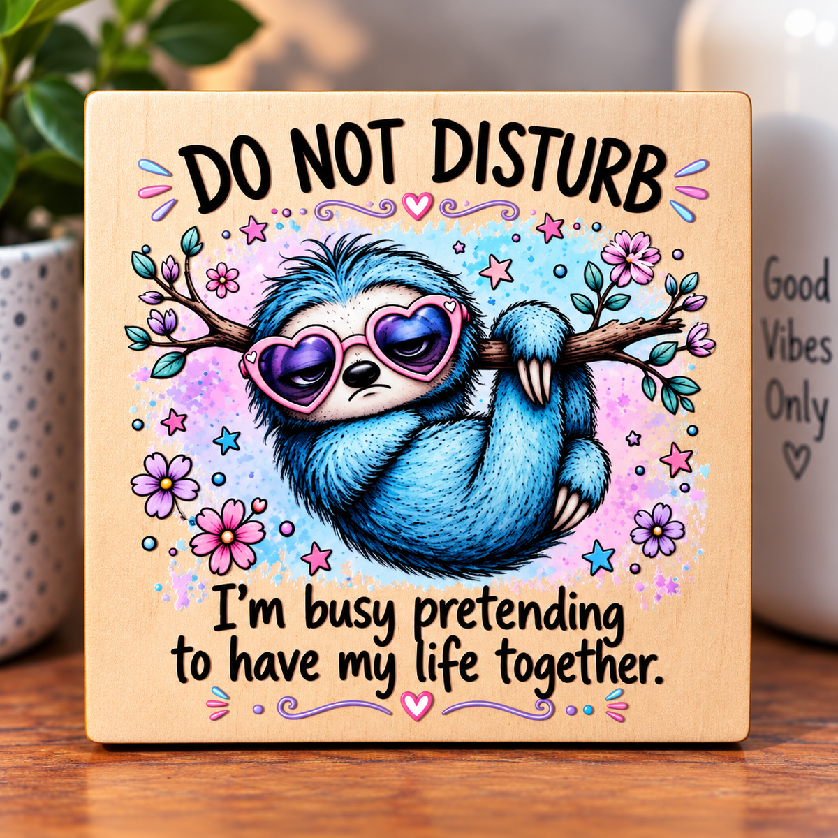 Do Not Disturb – I’m Busy Pretending – Funny Wooden Fridge Magnet