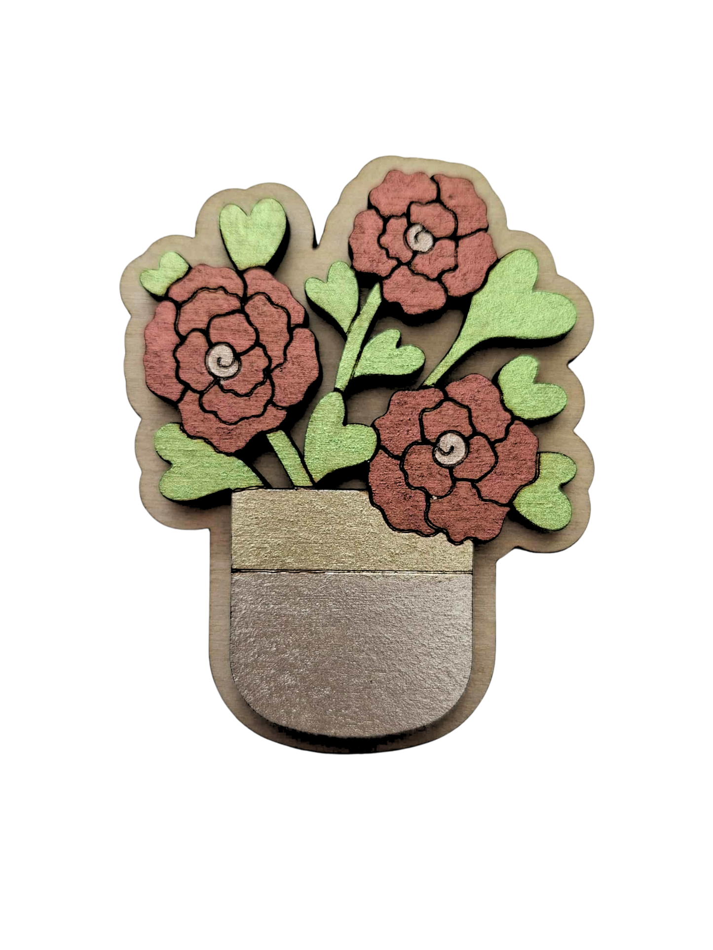 Large flower fridge magnet