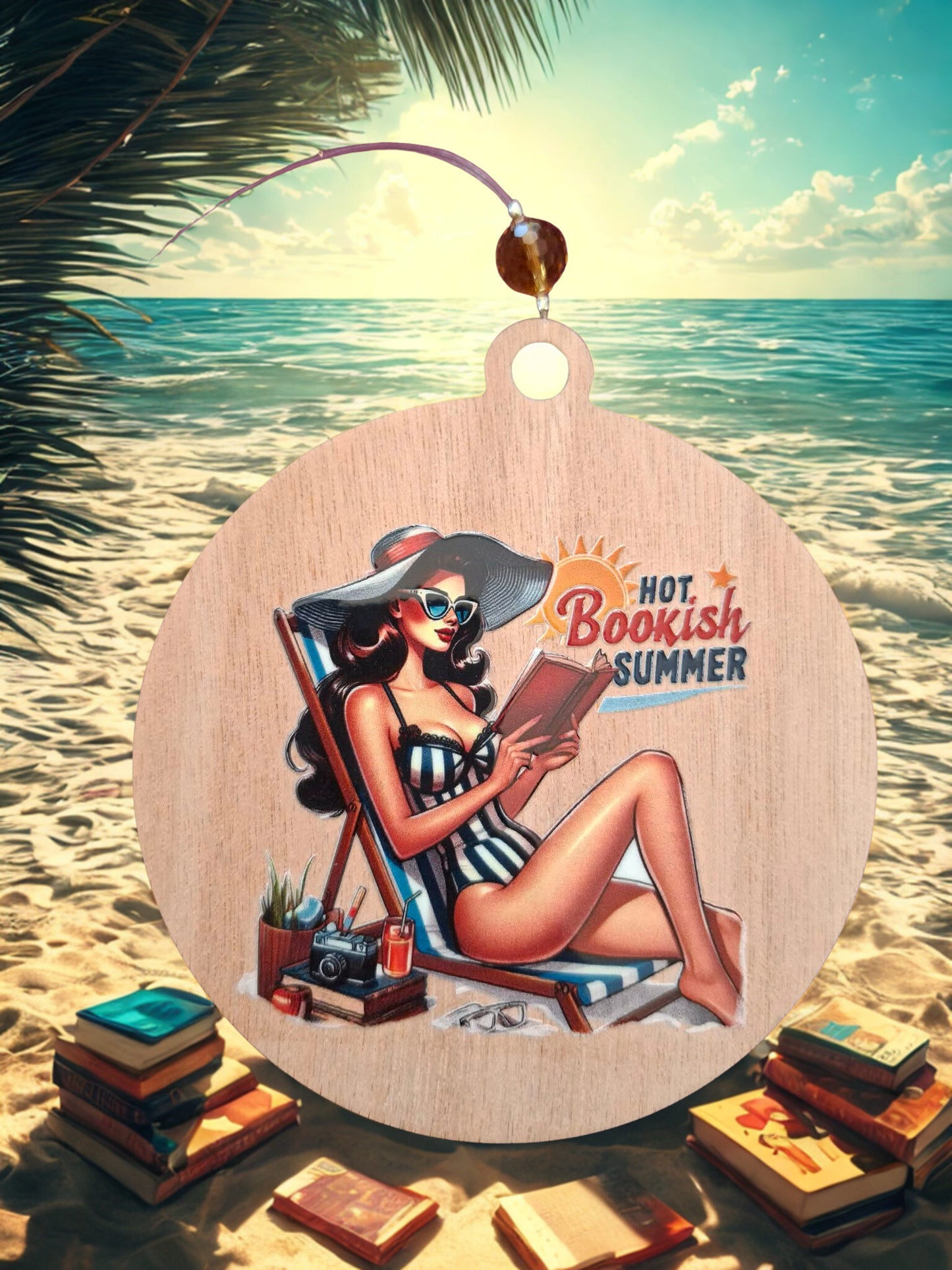 Retro Hot bookish summer magnet/hanger