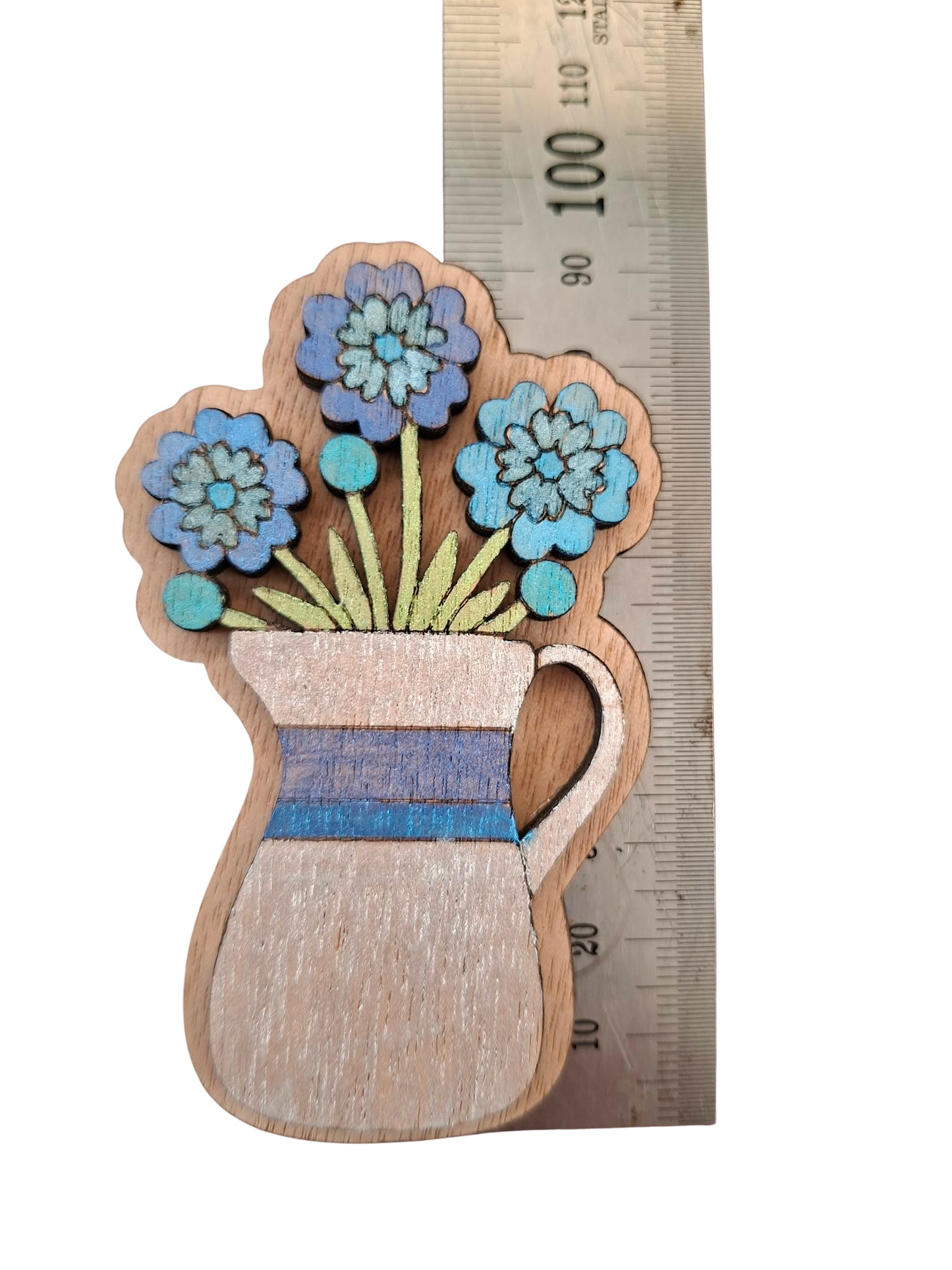 Hand painted flower magnet