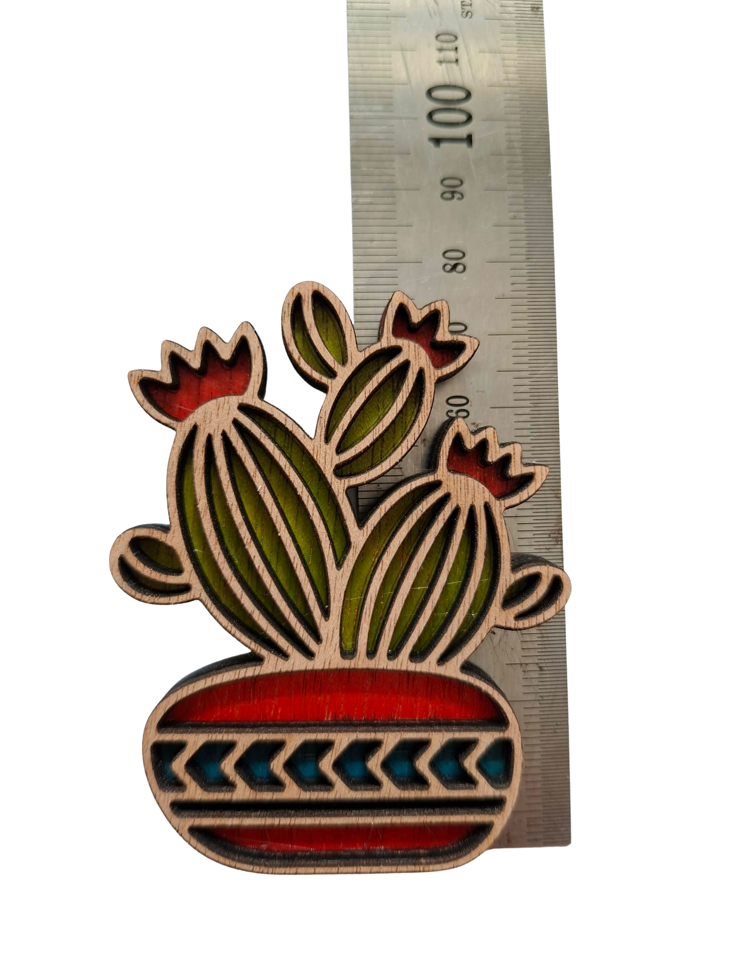 Hand coloured plant magnet