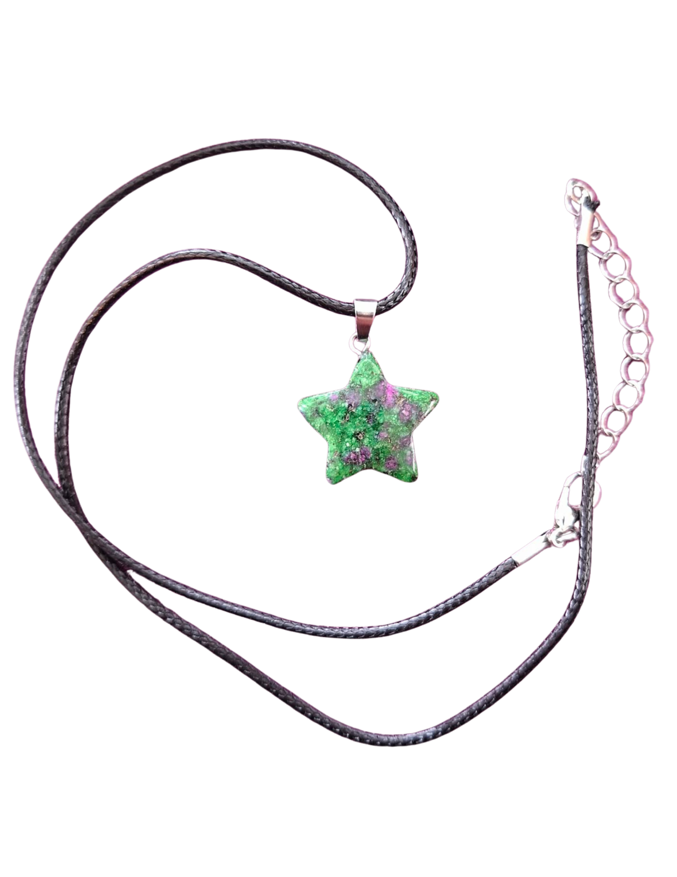 Natural stone star necklace - three natural stones to choose from