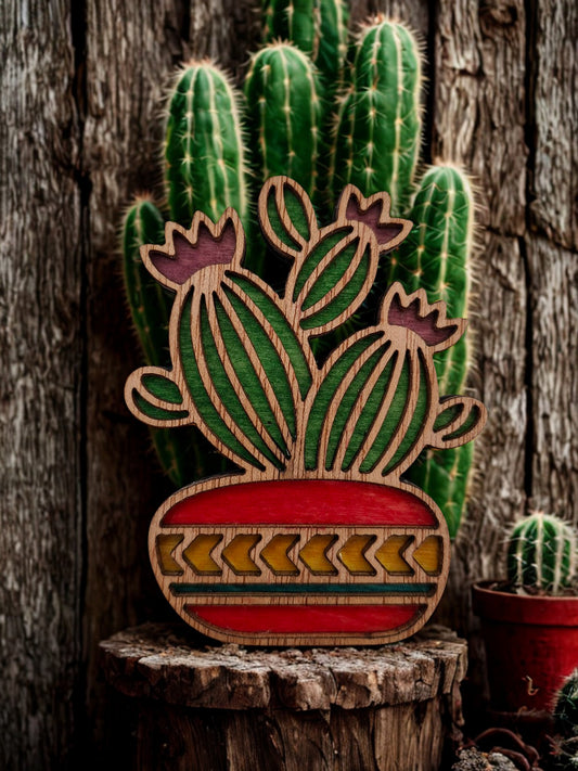 Hand coloured plant magnet