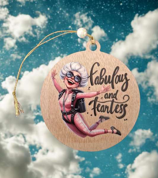 Fabulous and fearless small hanging sign