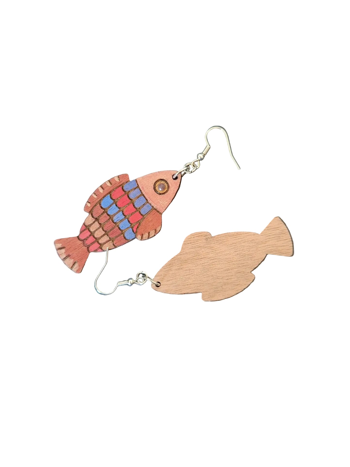 Handmade Fish Earrings – Laser Cut & Hand-Painted | Made in New Zealand